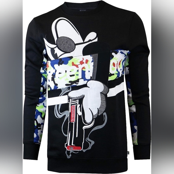 Other - New Mens Live Graffiti Artist Fleece Sweater Multiple Sizes